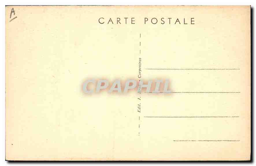 Mont Ventoux (Vaucluse) — Allgemeiner Blick auf den Gipfel mit dem Observatorium, dem Hotel Vendran und der Kapelle Sainte-Croix — Verlag J. Brat-Carpentros, n° 38 — Rückseite
