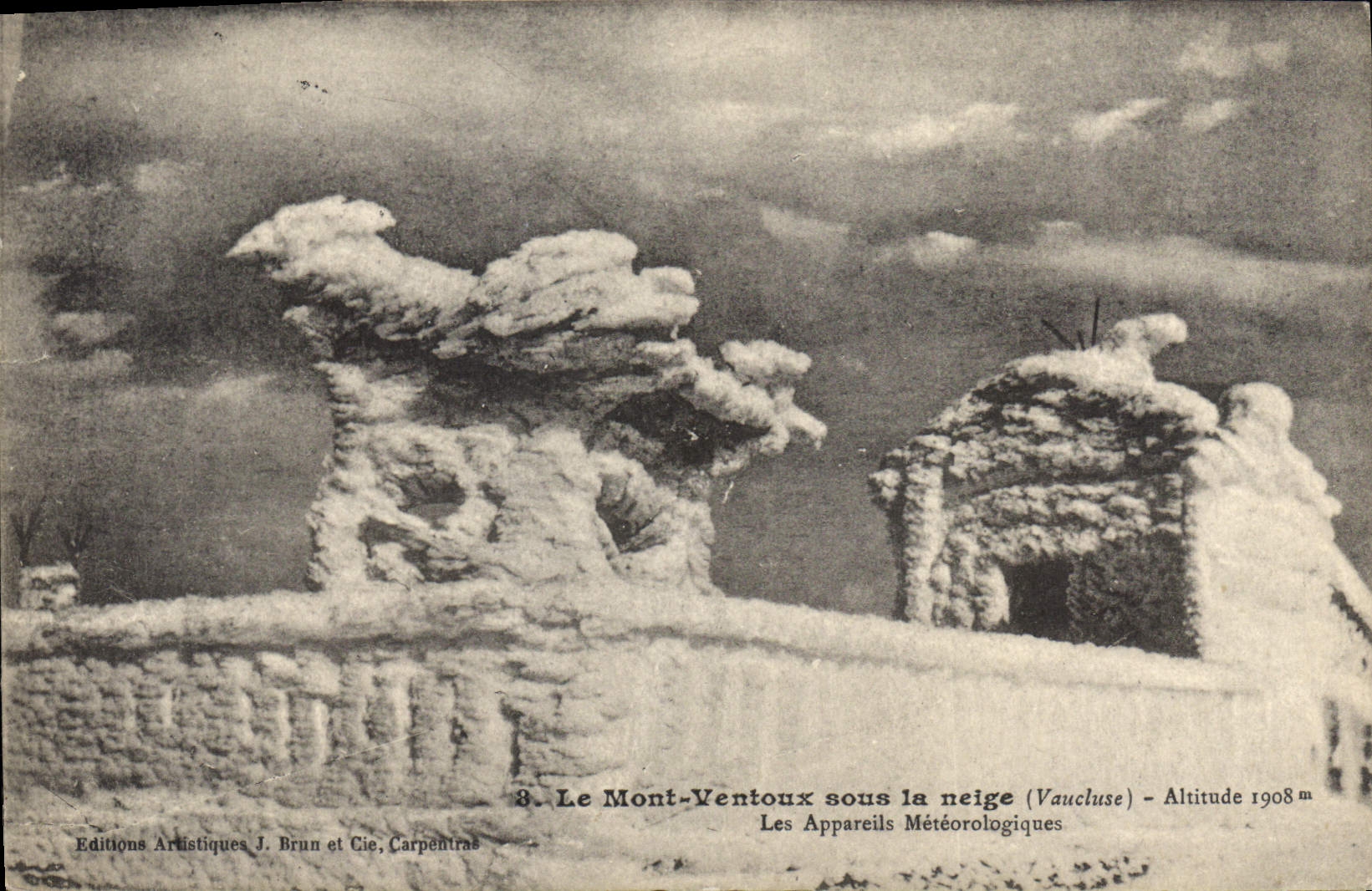 CPA Le Mont Ventoux sous la neige Vaucluse Les Appareils Meteorologiques 