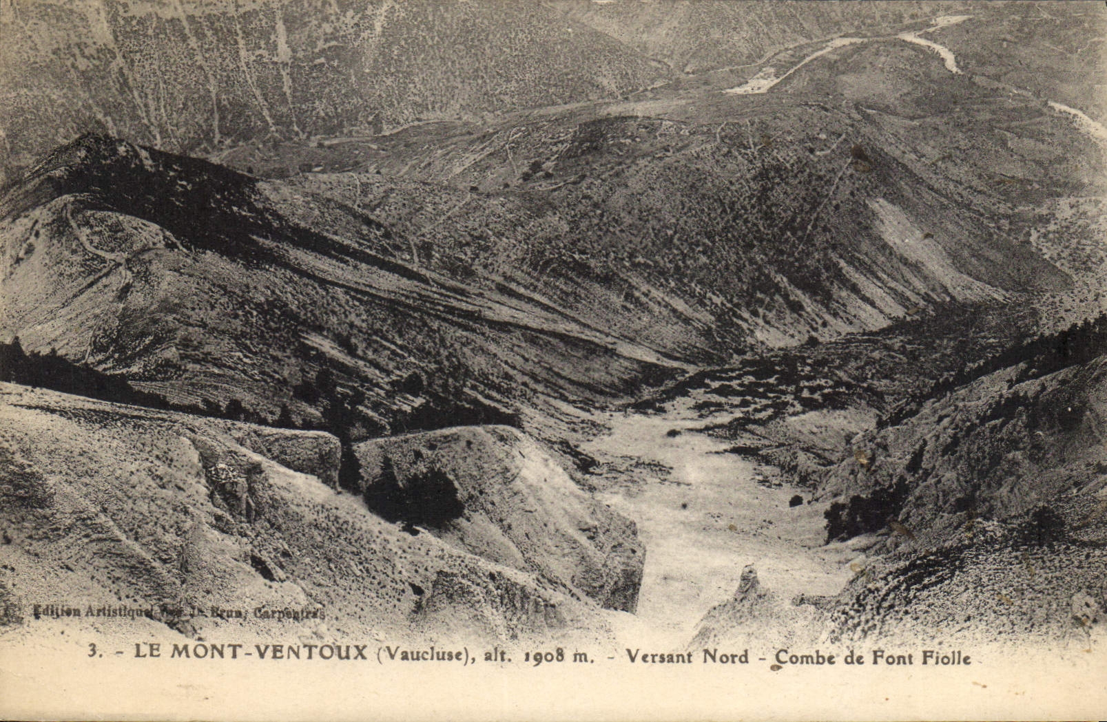 Le Mont Ventoux (Vaucluse) — Versant Nord — Combe de Font Fiolle — Édition Artistique, La Reva, Carpentras