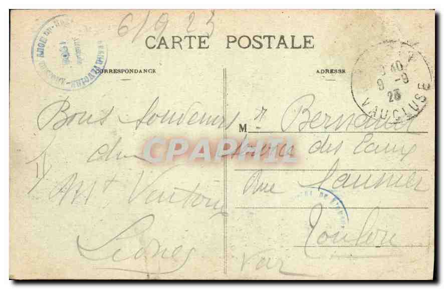 LE MONT-VENTOUX (Vaucluse) 1908 m. — Das Observatorium unter Schnee — Künstlerische Ausgabe J. Brun et Cie, Carpentras — Rückseite