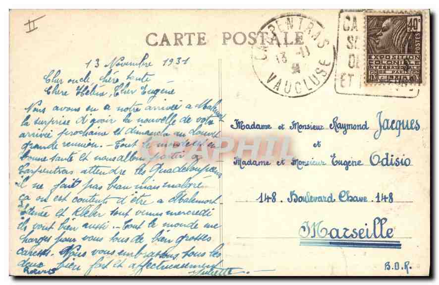 LE MONT-VENTOUX (Vaucluse) — L'Observatoire sous la Neige — Vve Joseph Brun, Carpentras, n°18 — Verso