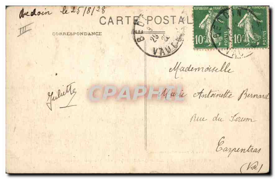 Le Mont-Ventoux (Vaucluse) — L'Observatoire sous la Neige — Éditions Artistiques Vve J. Brun - Carpentras, n°10 — Reverso