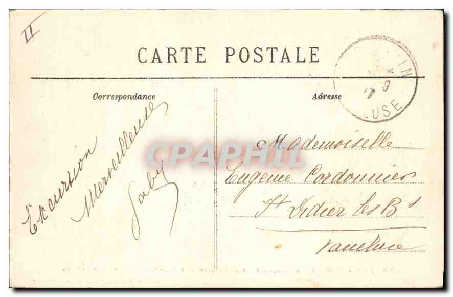 Le Mont-Yentoux (Vaucluse) — Altitude 1908m — Versant Nord — Combe de Font-Fiolle — Editions Artistiques J. Brun et Cie, Carpentras — Verso