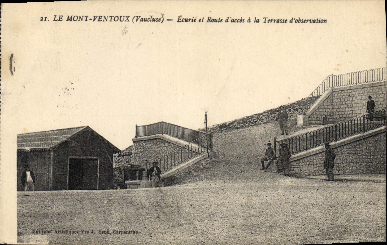 Der Mont-Ventoux (Vaucluse) — Stall und Zugang zur Aussichtsplattform — Éditions Artistiques Yve J. Braun, Carpentras