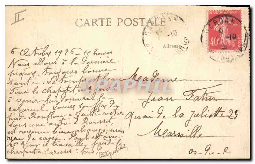 Le Mont-Ventoux (Vaucluse) — L'Observatoire (1re vue) — Éditions Artistiques Vve J. Brun, Carpentras — Rückseite