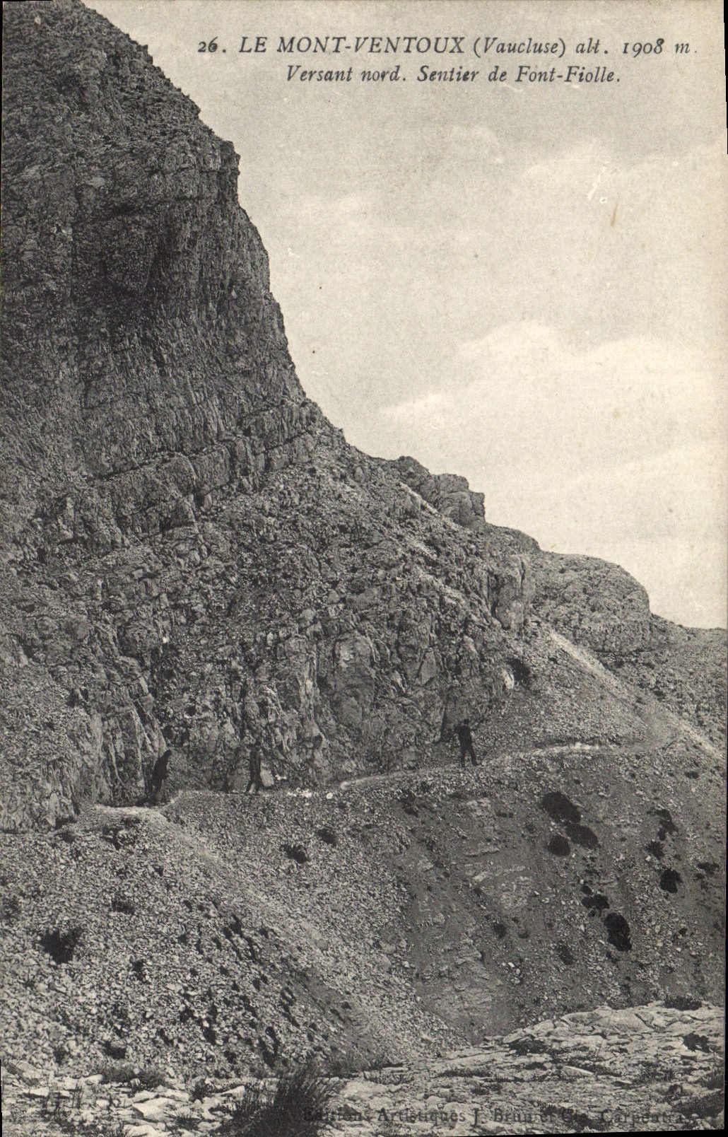 Le Mont Ventoux (Vaucluse) — Versant nord, sentier de Font-Fiolle — Éditions Artétiqnes J. Biau, Carpentras