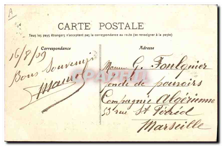 Le MONT-VENTOUX sous la neige (alt. 1.908 mètres) — Les Appareils météorologiques — Éditeur J. Brun et Cie, Carpentras, n°6 — Verso