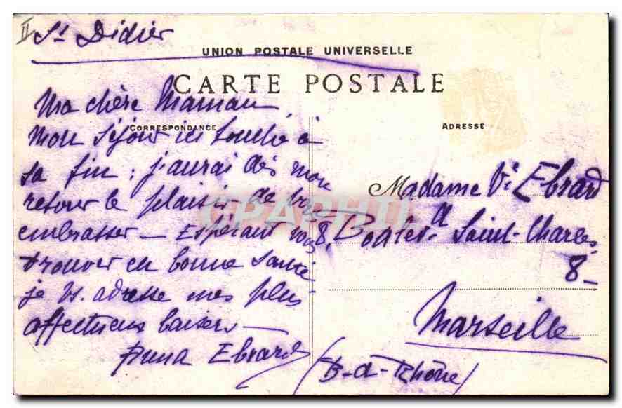 Mont Ventoux — Vue générale à 22 kilomètres — Éditions Anstigues A. Brun et Cie, Carpentras — Rückseite