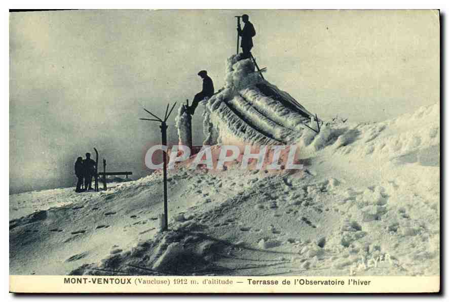 Mont-Ventoux (Vaucluse) — Terrasse de l'Observatoire l'hiver — Édition de luxe Firmin Meyer, Carpentras