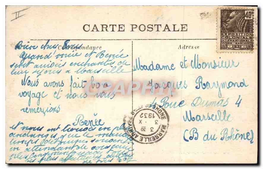 Le MONT-VENTOUX sous la Neige (Vaucluse) — Alt 1908 m — La Terrasse de l'Observatoire (côté ouest) — Rdit Vve J. Brun, Carpentras — Rückseite