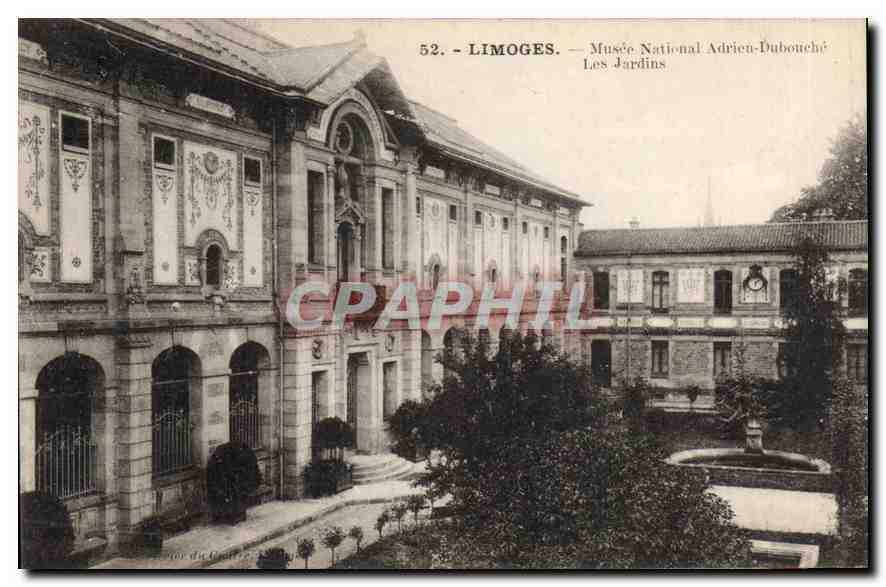 CPA Limoges Musee National Adrien Dubouche les Jardins