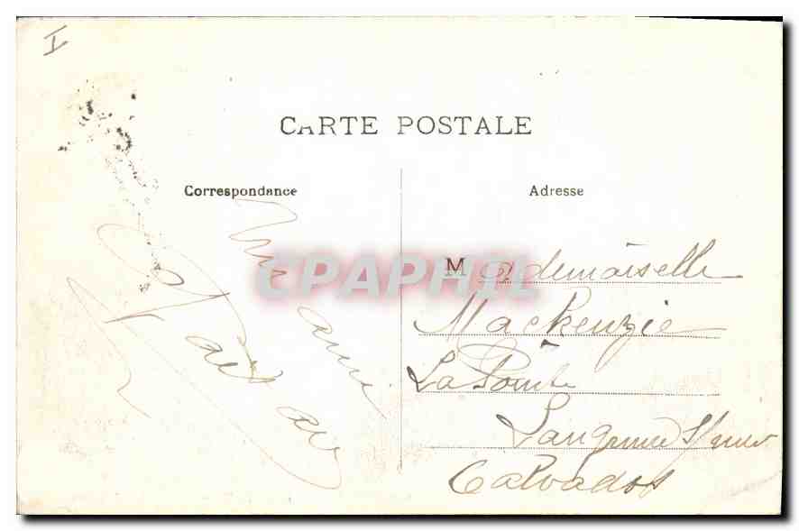 CPA Environs de Limoges Le Chateau de Bort Cote de la cour d'honneur — Rückseite