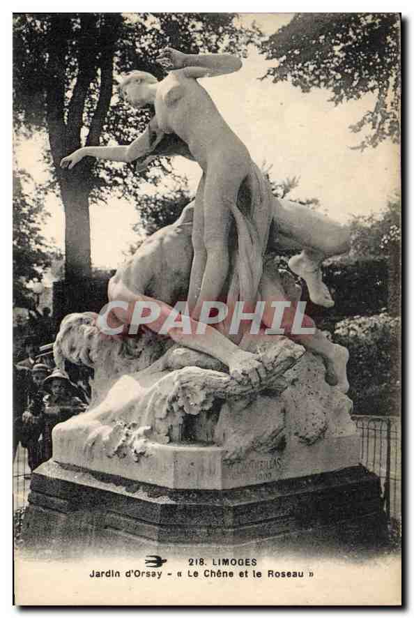 Jardin d'Orsay — « Le Chêne et le Roseau » — Limoges, n° 218