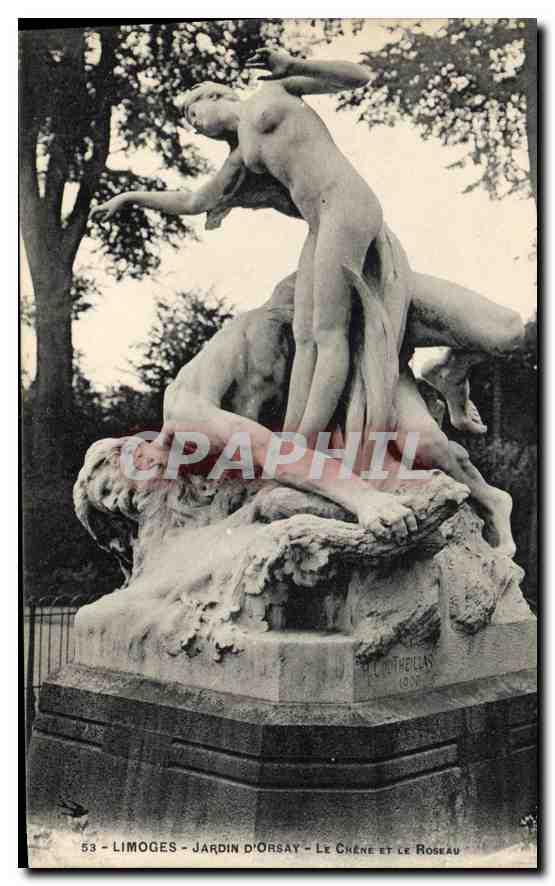 CPA Limoges Jardin d'Orsay Le Chene et le Rosseau