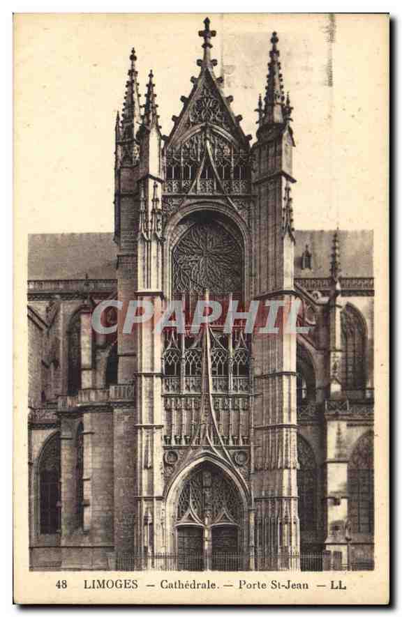 CPA Limoges Cathedrale Porte St Jean