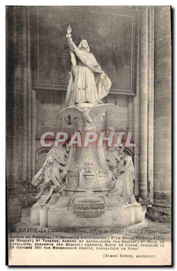 La Cathédrale de Meaux — Statue de Bossuet — Ernest Dubois, sculpteur