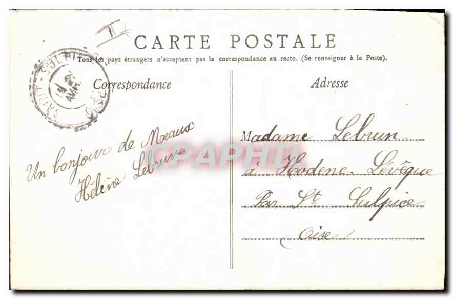 CPA Meaux Vue prise de la promenade des Trinitaires — Rückseite