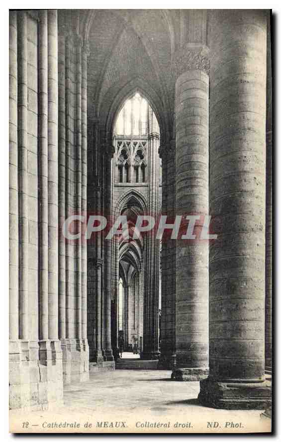 CPA Meaux Cathedrale Colateral droit
