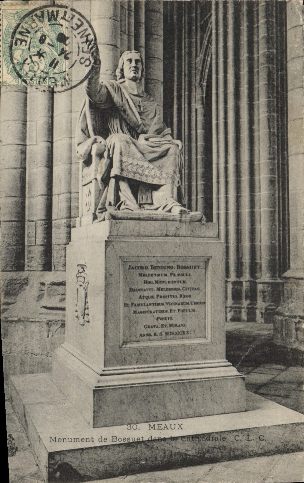 Monument de Bossuet dans la Cathédrale — Meaux — C.L.C. n°30