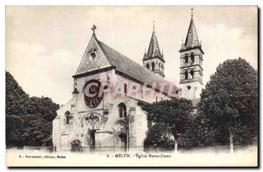 MELUN - Église Notre-Dame — éditeur Brozonnot, Malun, n°8