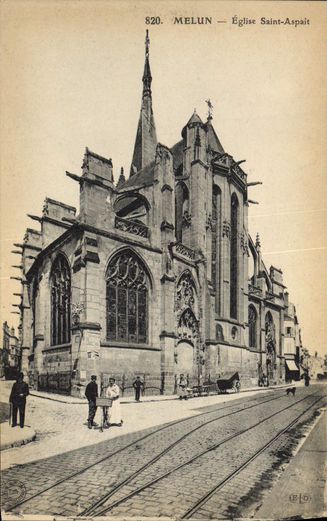 Melun — Église Saint-Aspaït — Éditeur E.D. n°820