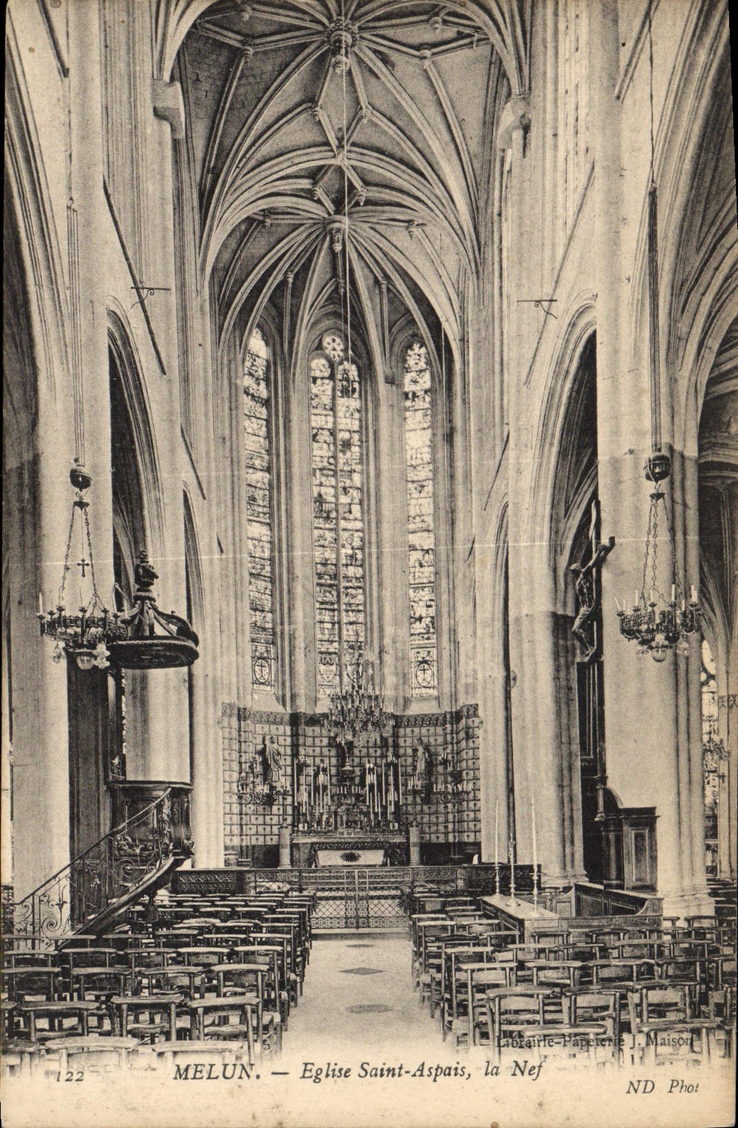 CPA Melun Eglise Saint Aspais La Jef