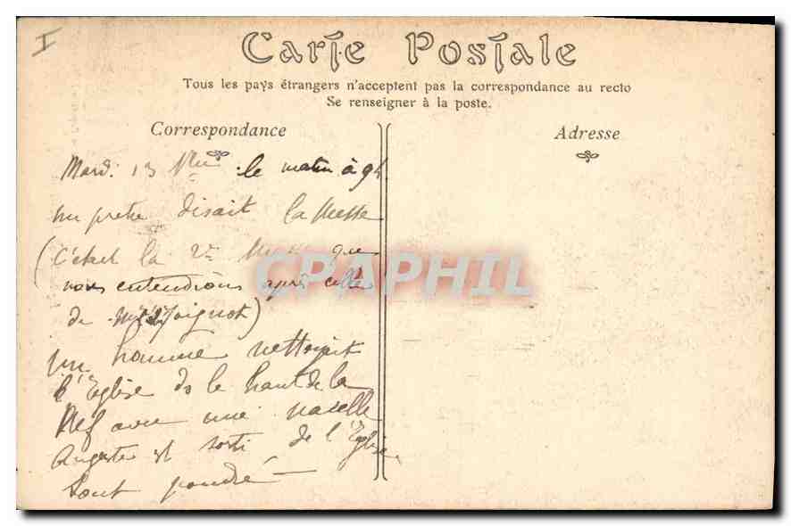 CPA Melun Eglise Saint Aspais La Jef — Rückseite