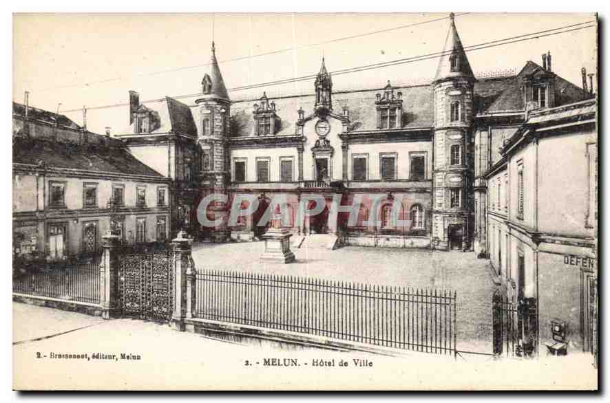 MELUN - Hôtel de Ville — éditeur Brézonsset, série 2