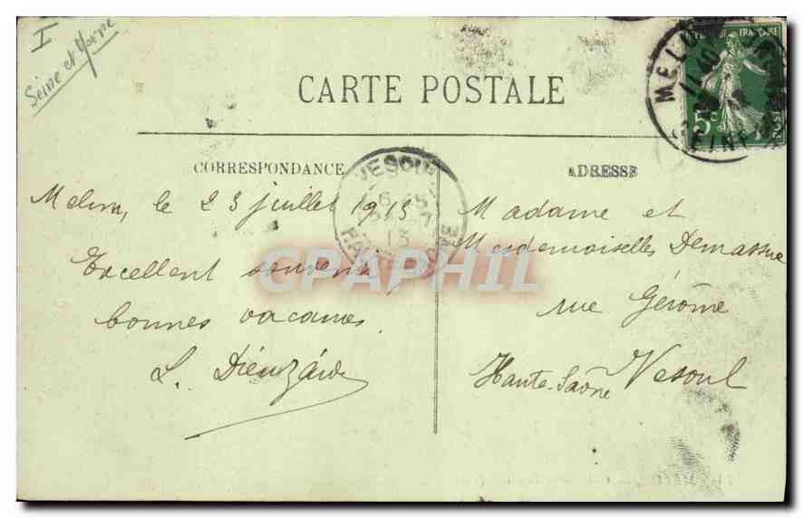 Château de Vaulx-le-Penil — Melun — LL, n°74 — Rückseite