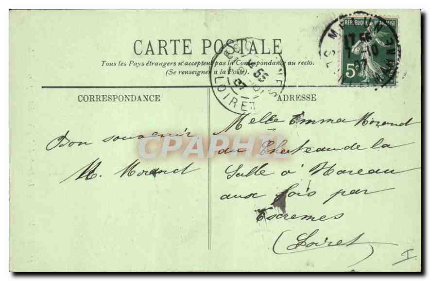 CPA Melun Le Porche de l'Eglise Saint Aspais — Verso