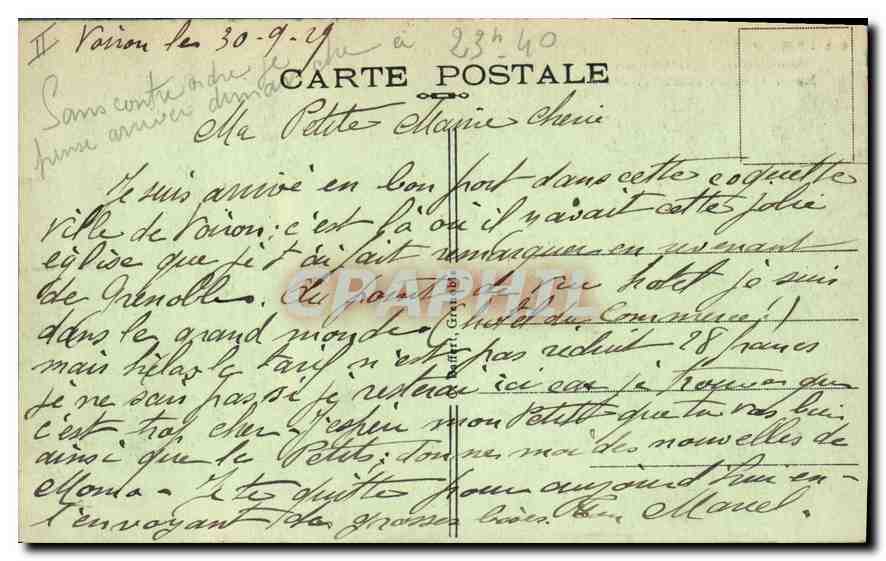 Dauphiné - Le LauTaret — Hôtel des Glaciers et le Massif de Gombeynot (3107 m.) — éditeur non visible — Verso