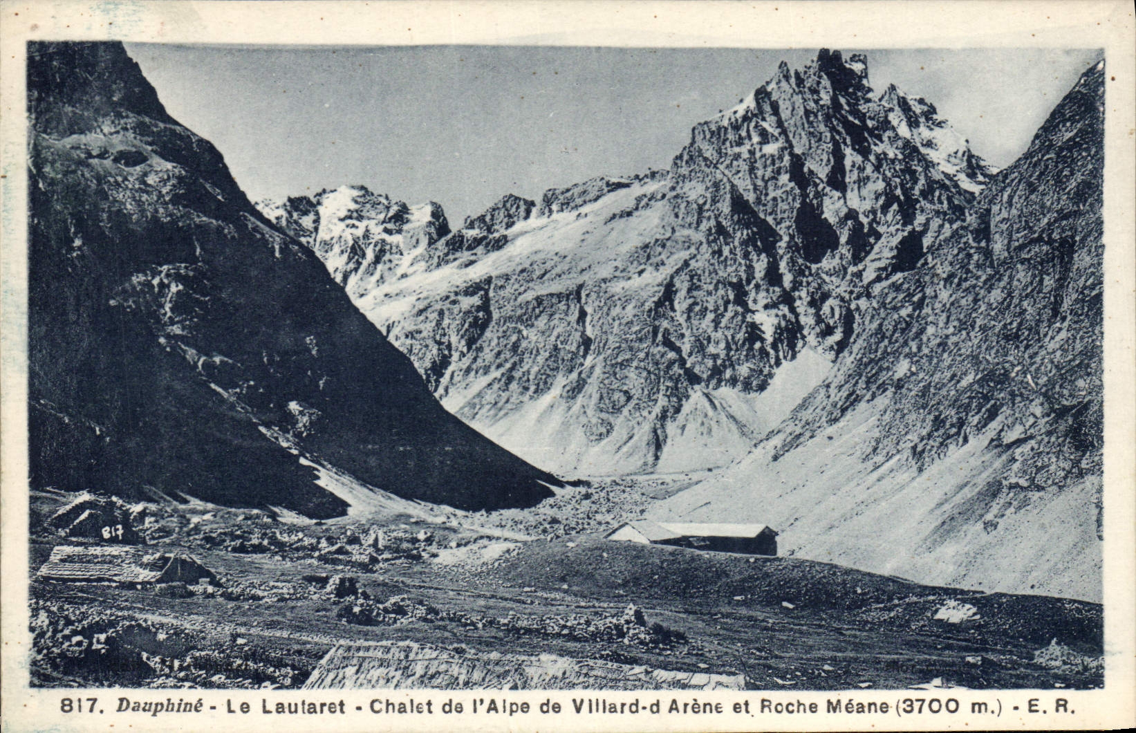 Le LauLaret - Chalet de l'Alpe de Villard-d'Arène et Roche Méane (3700 m.) - E. R.