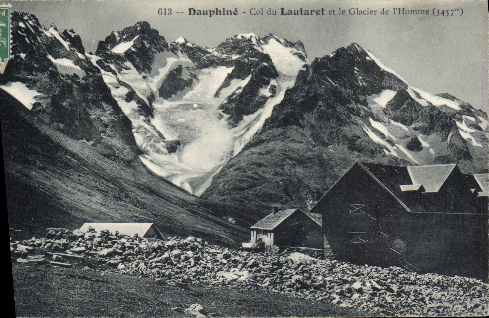 Dauphiné - Col du Lautaret et le Glacier de l'Homme (3457m) — éditeur inconnu, n° de série 613