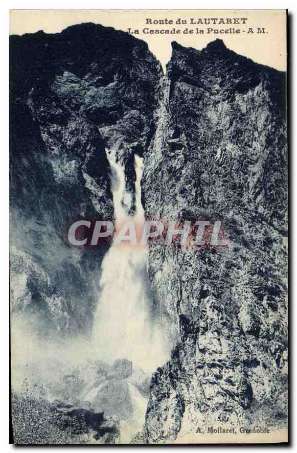 CPA Route de Lautaret la Cascade de la Pucelle