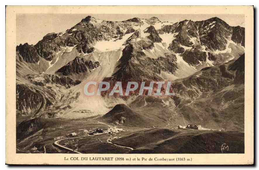 Le COL DU LAUTARET (2058 m.) et le Pic de Combeynot (3163 m.) — Héliogravure d'Art — Éditions Martinotto Frères