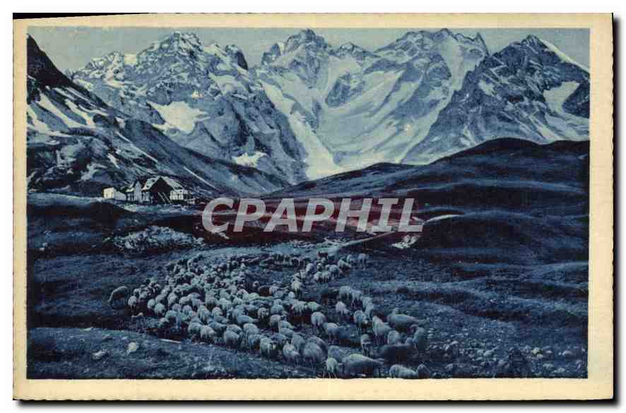 Dauphiné — Le Col du Lautaret (2056 m.) et la Meije (1987 m.) — Éditeur : A. Molliard, Grenoble
