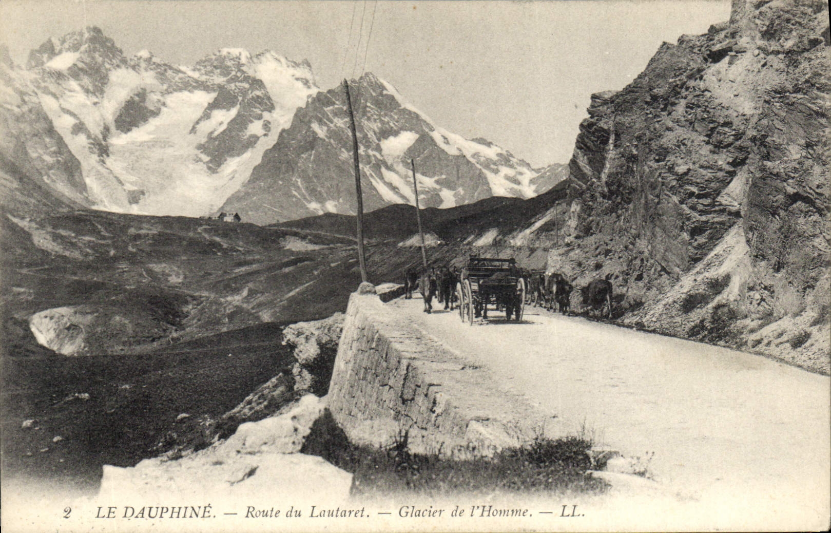 Le Dauphiné — Route du Lautaret — Glacier de l'Homme — LL.