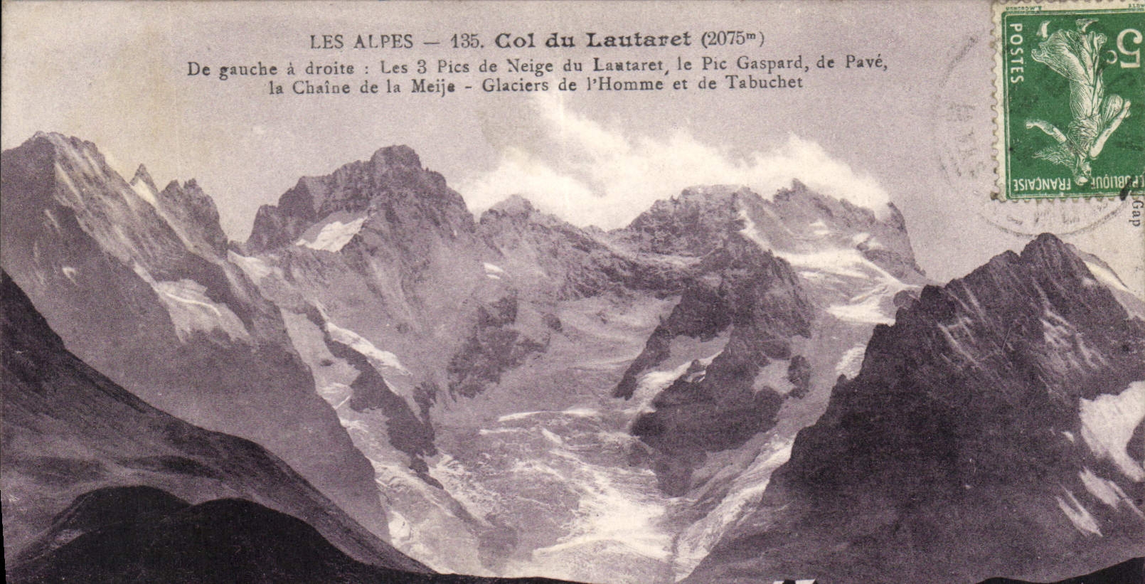 Les Alpes — Col du Lautaret (2075m) — Éditeur non visible, n° de série non lisible