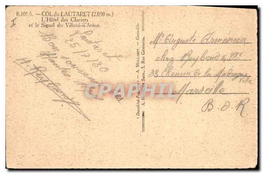 Col du Lautaret — L'Hôtel des Glaciers et le Signal du Villard-d'Arène — A. Mollaret, Grenoble — Reverso