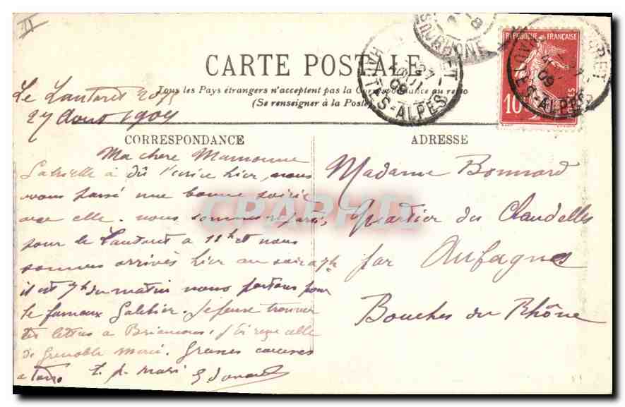 Le Dauphiné — Le Lautarel et le Pic Blanc du Galibier — I.L. — Reverso