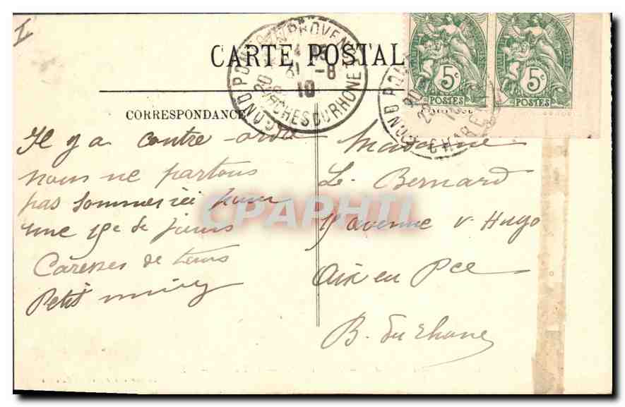 CPA Environs d'Angouleme le Couronne L'Abbaye — Rückseite