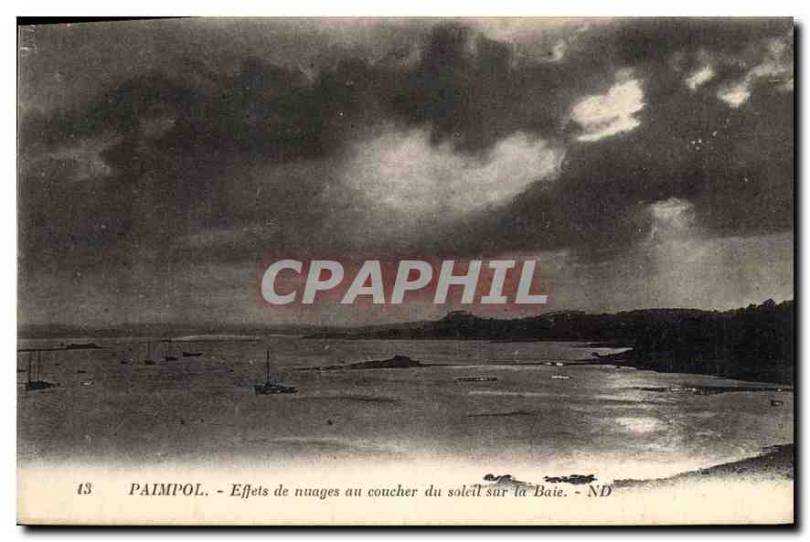 Paimpol - Effets de nuages au coucher du soleil sur la Baie
