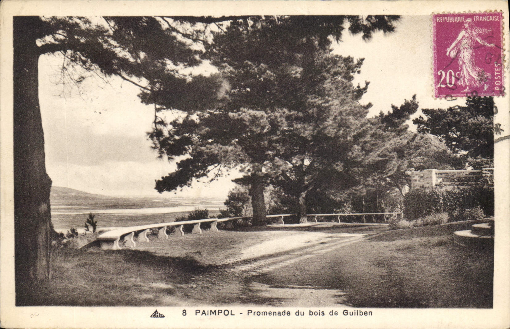 Paimpol - Promenade du bois de Guilben — éditeur A. B. L. n°8