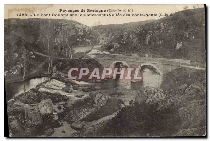 Le Pont Rolland sur le Gouessant (Vallée des Ponta-Neufs) — Collection E. H. — n° 1428