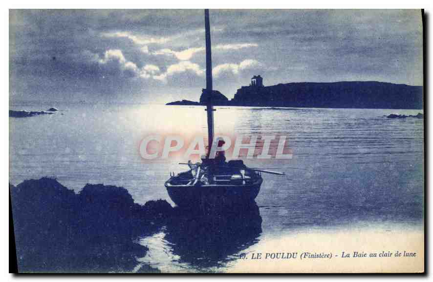CPA Le Pouldu (Finistere) La Baie au clair de lune