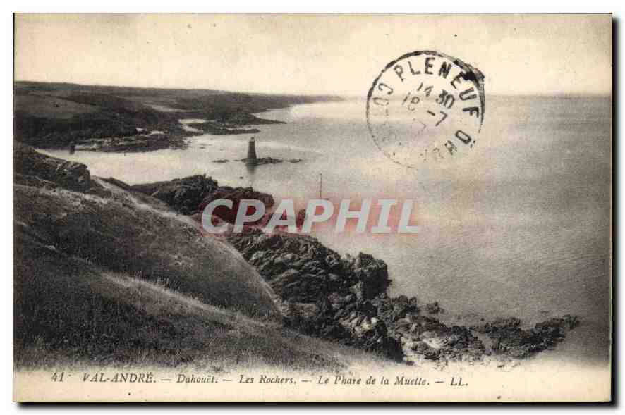 CPA Valandre Dahouet Les Rochers le Phare de la Muette