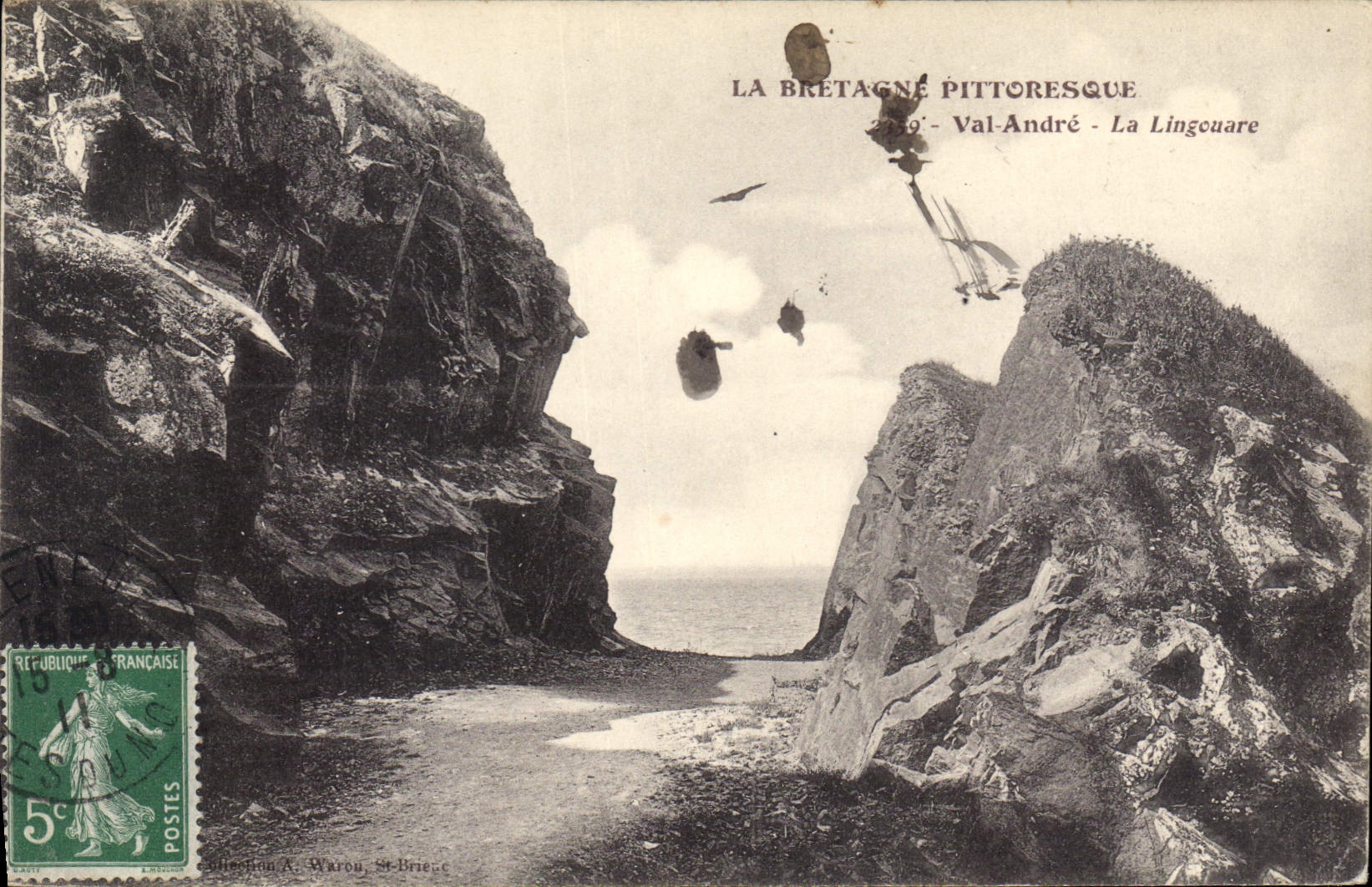 La Bretagne pittoresque — Val-André - La Lingcuare — édition A. Waron, St-Brieuc
