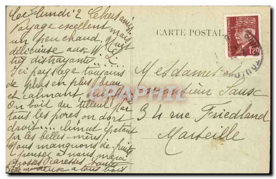 Les Pyrénées — Route du Col d'Aspin — Éditeur non identifié, n° 533 — Rückseite