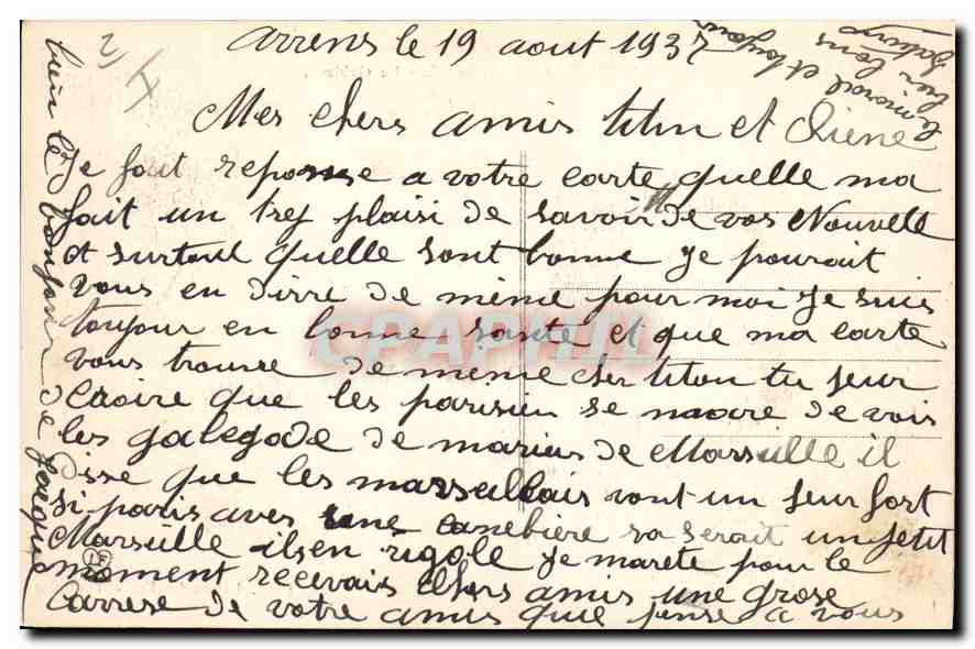 CPA Les Hautes Pyrenees Vallee d'Arrens Le Gabizot — Rückseite
