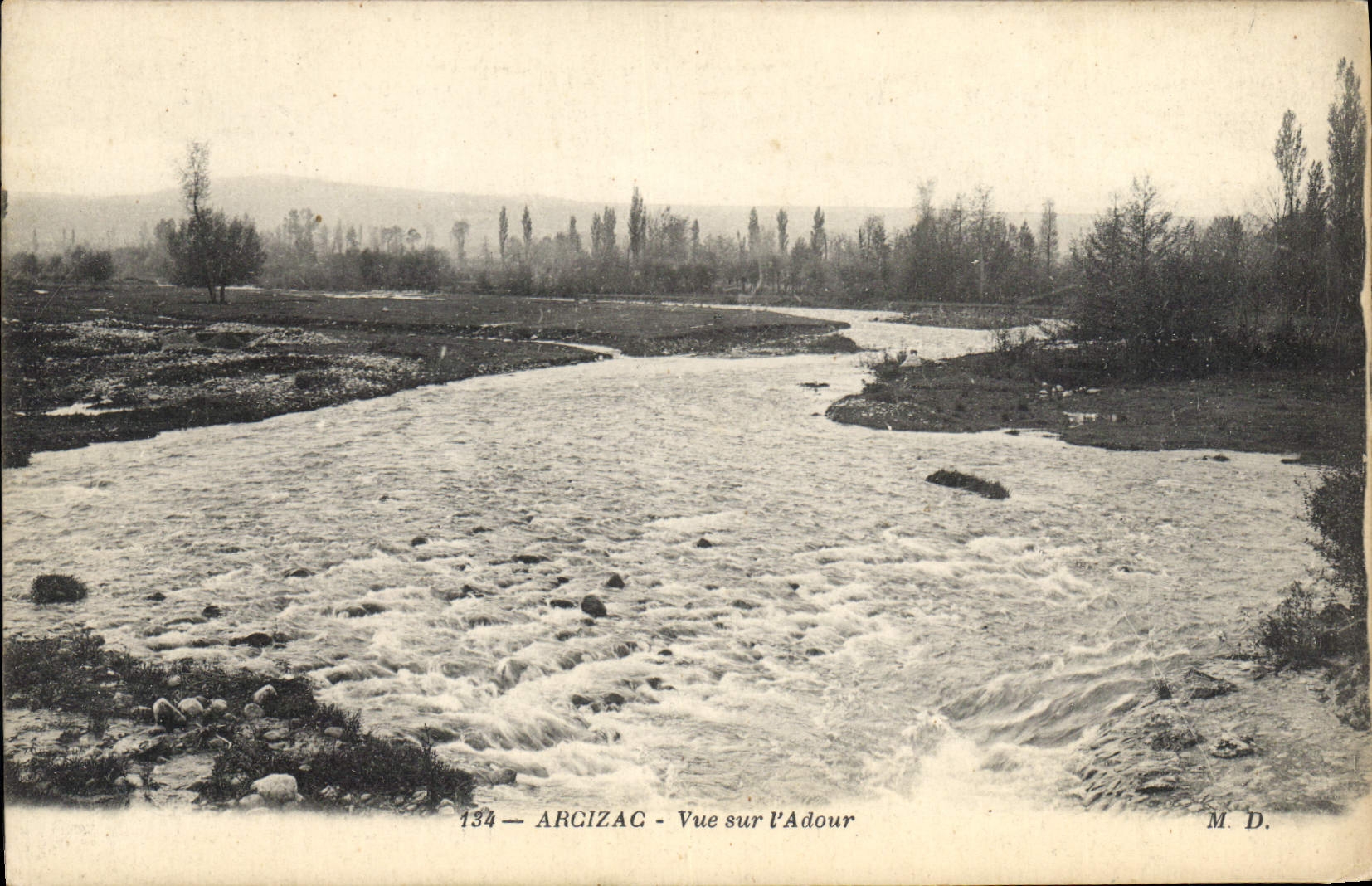 CPA Arcizac vue sur l'Adour